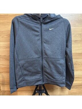 Nike Therma-Fit Full Zip Hoodie Gray Youth Boys XL